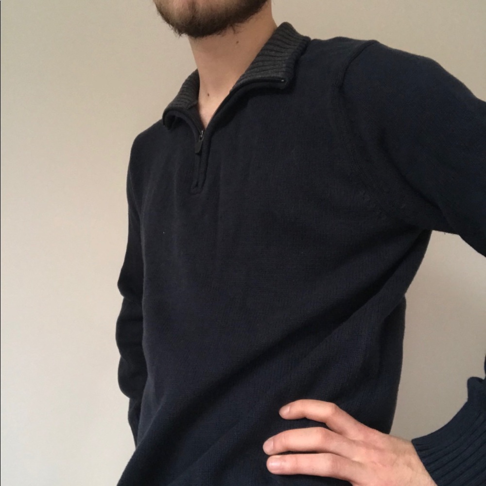 Eddie Bauer navy blue quarter zip